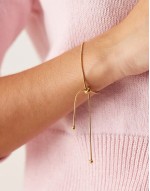 Lost Souls stainless steel 18ct gold plated bolo chain adjustable bracelet