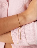 Lost Souls stainless steel 18ct gold plated bolo chain adjustable bracelet