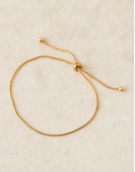 Lost Souls stainless steel 18ct gold plated bolo chain adjustable bracelet