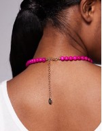 2 In A Group statement shell and bead necklace in pink