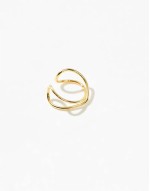 crossover ear cuff in gold plated
