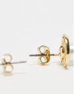 drop pearl and stud 2-pack earrings in gold