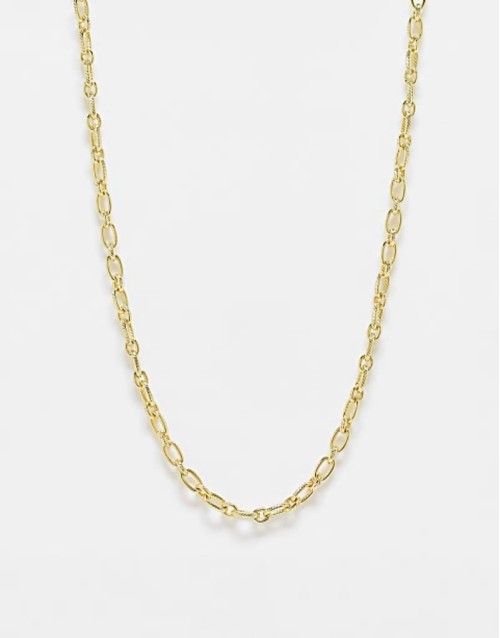 18k plated chain necklace in gold