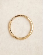 polished hammered bangle in 18k gold plated