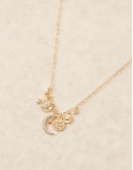 celestial mutli charm necklace in gold
