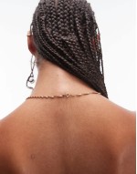 18ct gold vermeil snake twist chain necklace