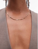 18ct gold vermeil snake twist chain necklace