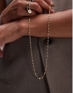 18ct gold vermeil snake twist chain necklace