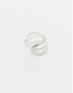 crossover ear cuff in sterling silver