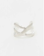 crossover ear cuff in sterling silver