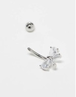 bow belly bar in silver steel