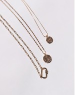 intuition multirow coin pendant necklace in gold