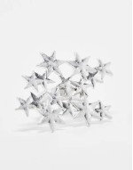 unisex star cluster ring in silver