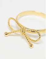 18ct gold vermeil bow ring