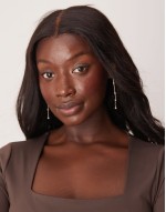 drop earrings with mini faux pearl detail in gold tone