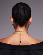 18ct gold plated multirow circle drop and pearl pendant necklace