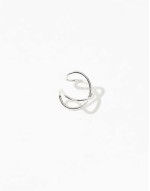 overlapping ear cuff in sterling silver
