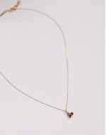 cerisee cherry charm necklace in gold plated